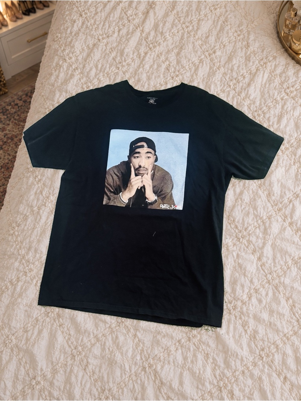 Thirty Single Tupac Poetic Justice Graphic Tee Black Size L 2021